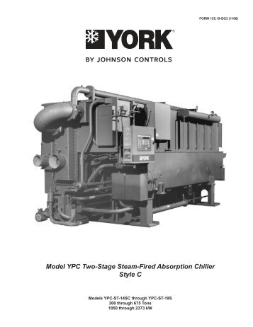Model YPC Two-Stage Steam-Fired Absorption ... - Usair-eng.com