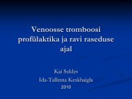 Venoosse tromboosi profÃ¼laktika ja ravi raseduse ajal