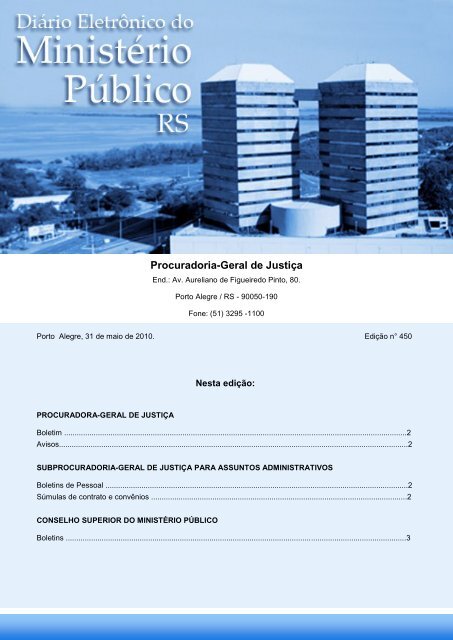 Procuradoria-Geral de JustiÃ§a - MinistÃ©rio PÃºblico - RS