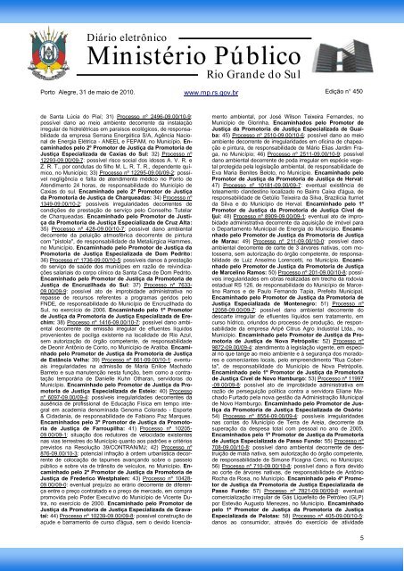 Procuradoria-Geral de JustiÃ§a - MinistÃ©rio PÃºblico - RS