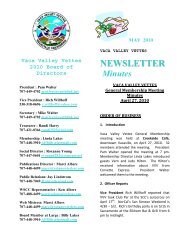 May Newsletter - Vaca Valley Vettes