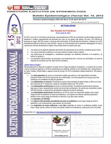 DÃ­a Mundial del Paludismo - Direccion Regional de Salud Tacna