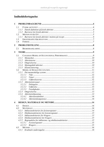 [pdf] Indholdsfortegnelse - Ergoterapeutforeningen