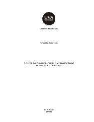 Curso de Fisioterapia Fernanda Rosa TomÃ© O PAPEL DO ... - UVA