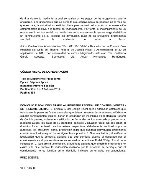 CÓDIGO FISCAL DE LA FEDERACIÓN Tipo de Documento: Tesis ...