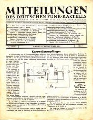 Mitteilungen des Deutschen Funk-Kartells - von Dr. Eckart Viehl