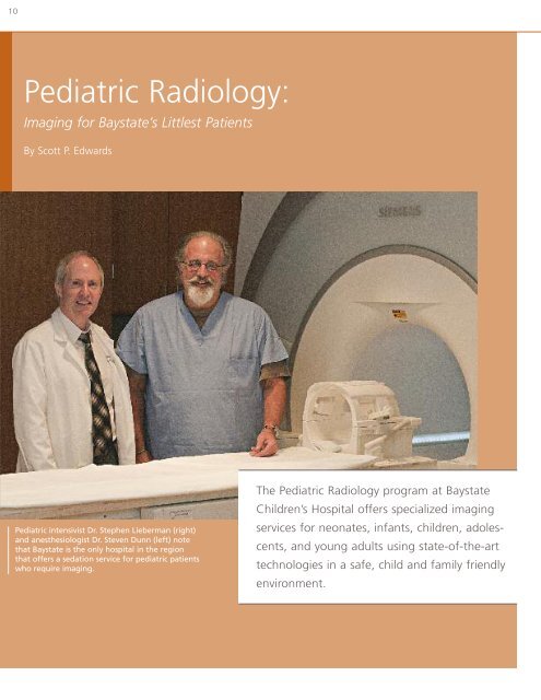 Pediatric Radiology: - Baystate Health