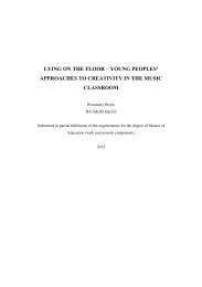 approaches to creativity in the music classroom - University of ...