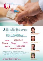 Einladung - Christlicher Gesundheitskongress