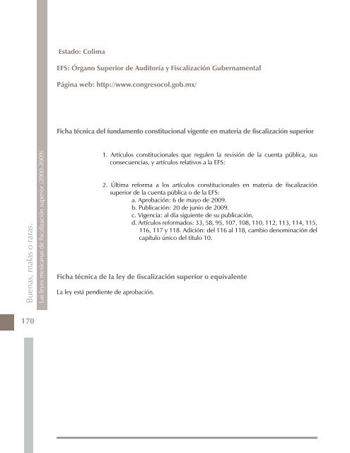 Buenas, malas o raras. Las leyes mexicanas de fiscalización superior