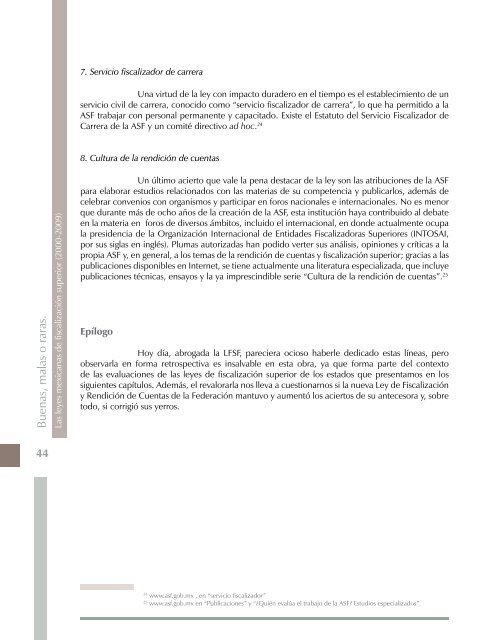 Buenas, malas o raras. Las leyes mexicanas de fiscalización superior