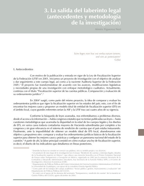 Buenas, malas o raras. Las leyes mexicanas de fiscalización superior