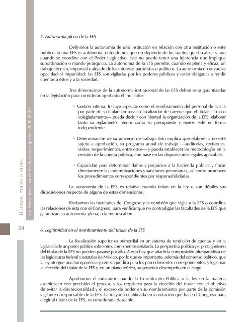 Buenas, malas o raras. Las leyes mexicanas de fiscalización superior