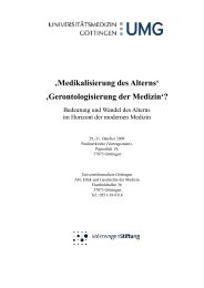 Medikalisierung des Alterns' ‚Gerontologisierung der Medizin'?