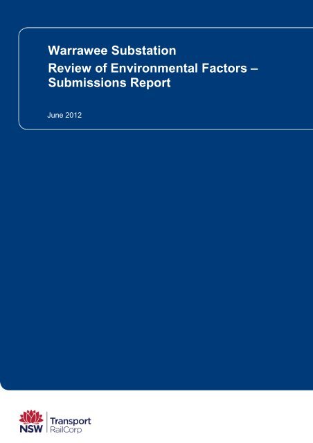 Warrawee Substation - Submissions Report - Transport for NSW ...