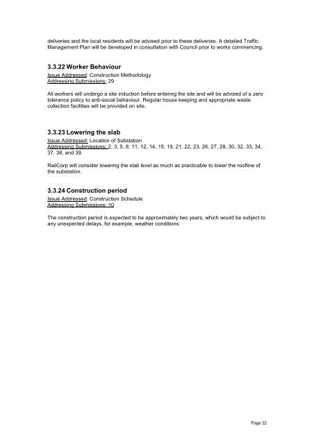 Warrawee Substation - Submissions Report - Transport for NSW ...