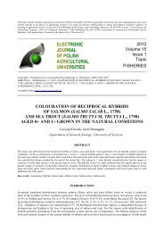 salmo salar l., 1758 - Electronic Journal of Polish Agricultural ...