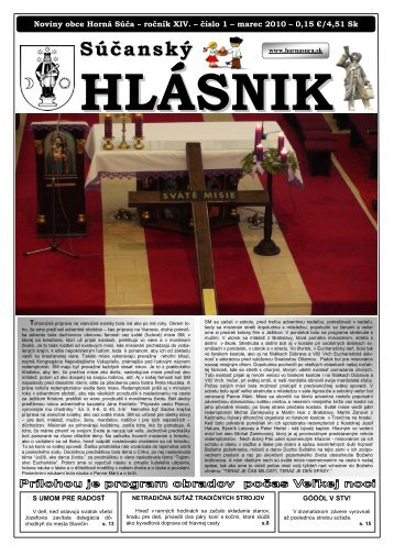 SÃºÄanskÃ½ hlÃ¡snik 2010 ÄÃ­slo 1 (pdf) - HornÃ¡ SÃºÄa