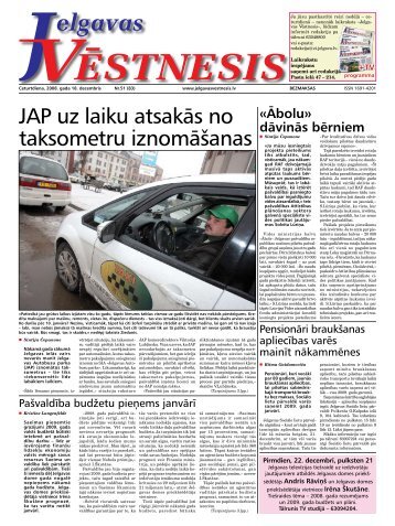 2008. gada 18.decembris. Nr.51(83) - Jelgavas VÄstnesis