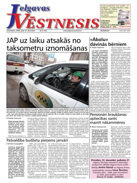2008. gada 18.decembris. Nr.51(83) - Jelgavas VÄstnesis