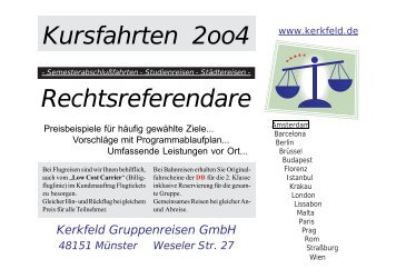 Kursfahrten 2oo4 Rechtsreferendare