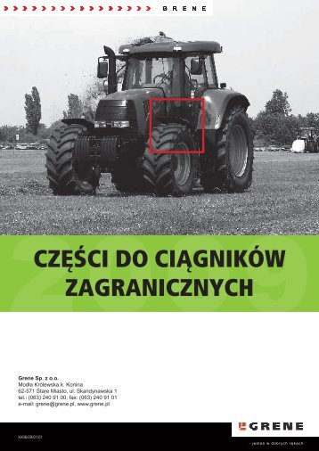 CZÄÅCI DO CIÄGNIKÃW ZAGRANICZNYCH - Grene