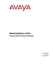 Administration of the Avaya G350 Media Gateway - Avaya Support