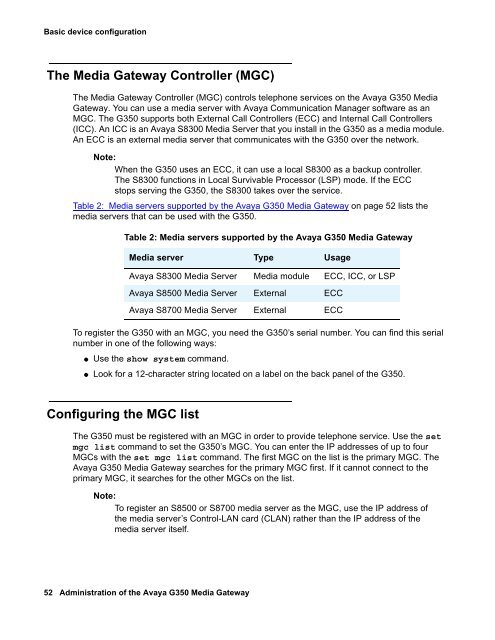 Administration of the Avaya G350 Media Gateway - Avaya Support