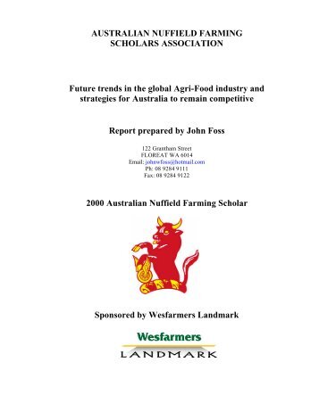 Future trends in the global Agri-Food industry and strategies for ...