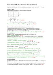 Correction du D M Ch 7 : Fonctions affines (et ... - CollÃ¨ge du Sartay