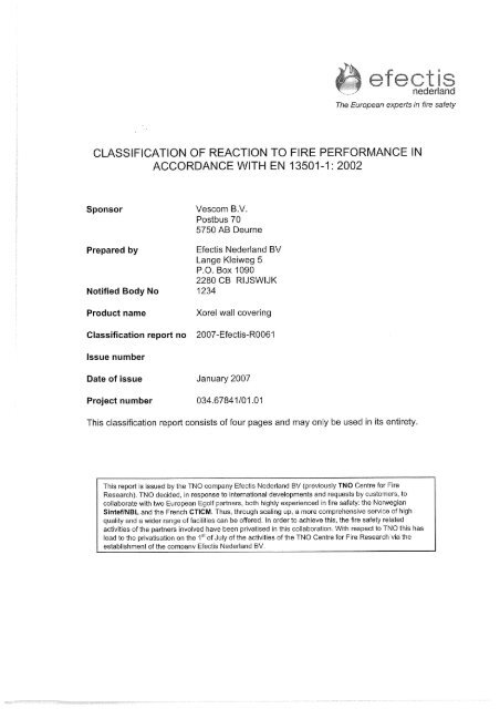 test certificate SBI-Euroclass B-s1-d0 - pdf 262 KB - Vescom