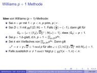 Williams p + 1 Methode - CITS