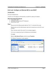 8.9.2 Lab: Configure an Ethernet NIC to use DHCP