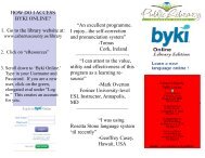 HOW DO I ACCESS BYKI ONLINE? 1. Go to the ... - Cabarrus County