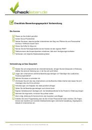 Checkliste BewerbungsgesprÃ¤ch Vorbereitung - Consilium ...