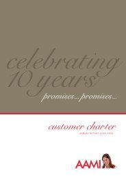 AAMI Customer Charter Annual Report 2004-2005