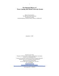 Development History of Peace Gaming and Global University System