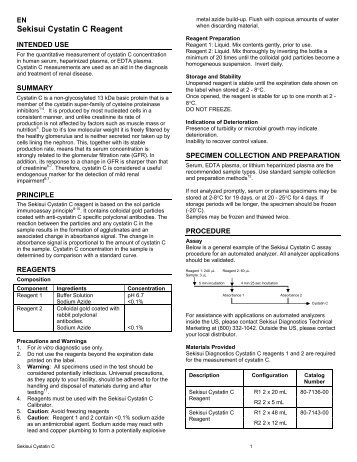 N-geneousÃ¢Â„Â¢ Wide Range CRP Reagent - Sekisui Diagnostics