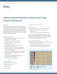 High Sensitivity Detection of Human IgG Using Protein A ... - ForteBio