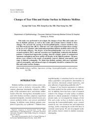 Changes of Tear Film and Ocular Surface in Diabetes Mellitus