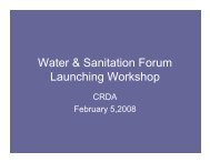 Water & Sanitation Forum Launching Workshop - CRDA Ethiopia