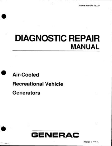 NP Diagnostic Repair Manual - Generac Parts