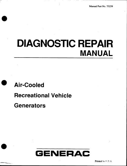 NP Diagnostic Repair Manual - Generac Parts