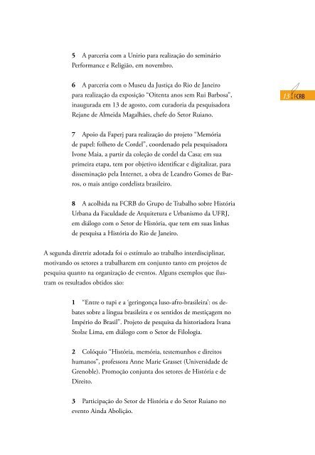 Relatório de Gestão da Fundação Casa de Rui Barbosa - 2003