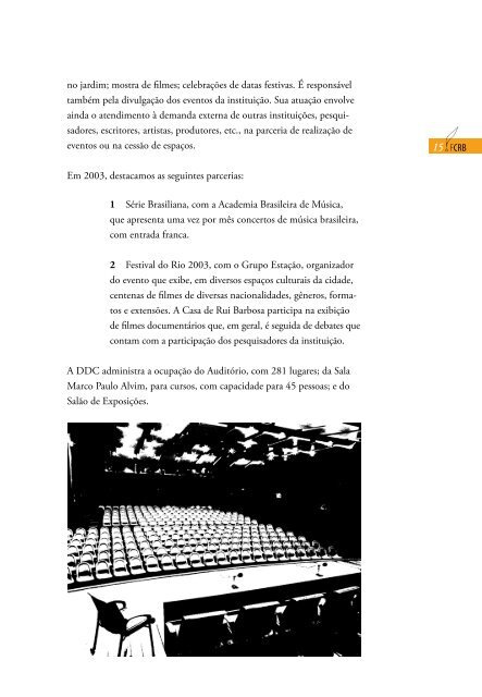 Relatório de Gestão da Fundação Casa de Rui Barbosa - 2003