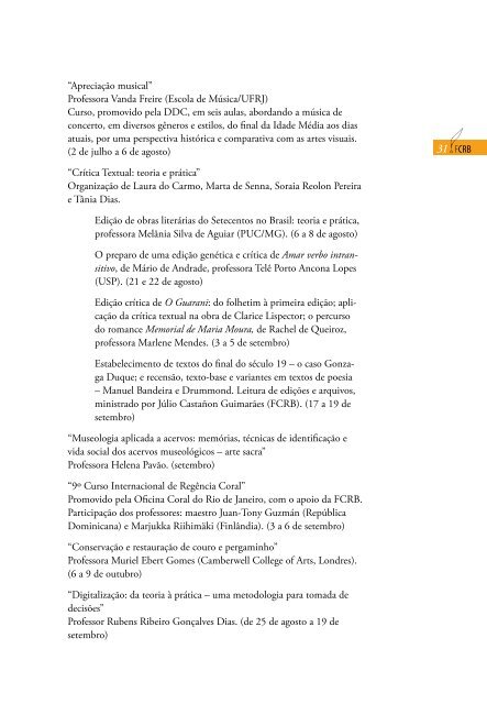 Relatório de Gestão da Fundação Casa de Rui Barbosa - 2003