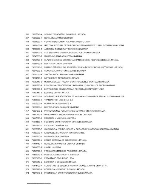 ResoluciÃ³n Proveedores Inscritos Diciembre 2011 - Chileproveedores