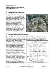 Historic Reconnaissance Level Survey - City of Springfield