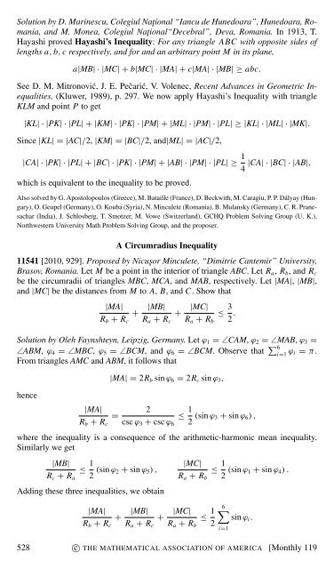 PROBLEMS AND SOLUTIONS