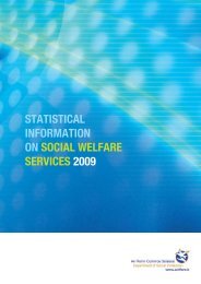 Statistical Information on Social Welfare Services 2009 - Welfare.ie